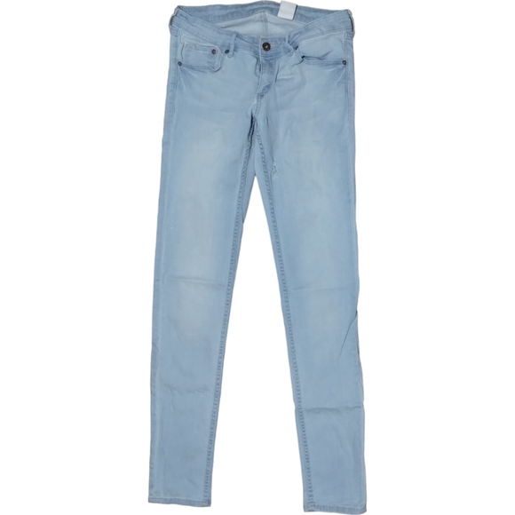 Denim skinny super low waist 30/32 stretchy stonewash light blue - Picture 3 of 7